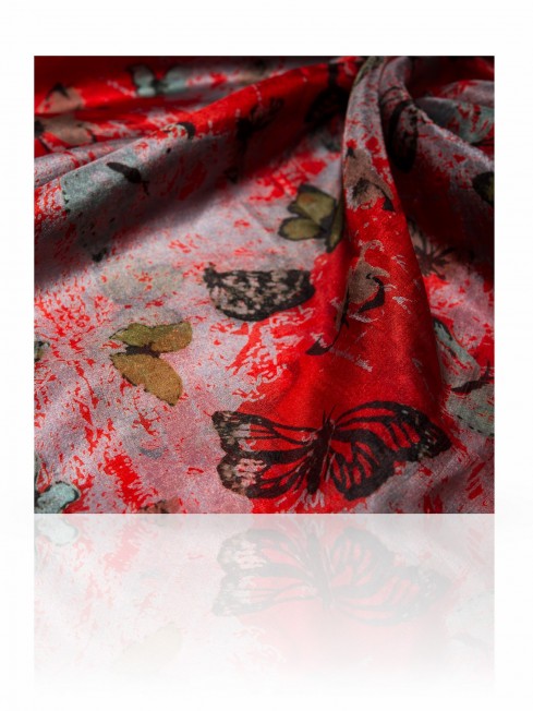 Палантин Женский S-VINATGE.BUTTERFLY/RED